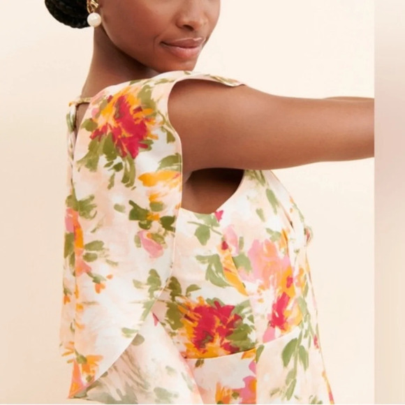 Anthropologie Hutch Ella Floral Faux Wrap Open Back Maxi Dress 22105 - Picture 6 of 13